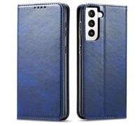 Casecentive Leren Wallet case Luxe Samsung Galaxy S21 blauw