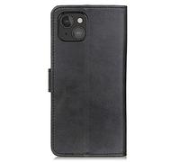 Casecentive Leren Wallet case met sluiting iPhone 13 Mini zwart