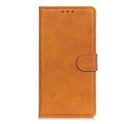 Casecentive Leren Wallet case met sluiting iPhone 13 tan