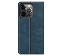 Casecentive Magnetische Leren Wallet case iPhone 13 Pro Max blauw