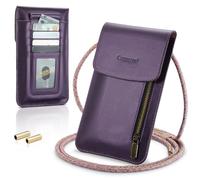 Casecond Bolsos Bandolera para Mujer Hombre Carteras Universal Mini Bolso Movil Monederos con Correa Pequeño Crossbody para iPhone 14 13 12 11 Pro MAX Samsung Z Flip 5 5G S23 Xiaomi hasta 7.5" Morado