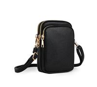 Casecond Mini Bolsos para Movil Bandolera Mujer Bolso Pequeño Bolso Monedero Movil Mujer Celular Cruzado Bolsa De Tarjeta Bancaria Crossbody Universal para iPhone 16 15 Samsung Xiaomi hasta 7.5" Negro