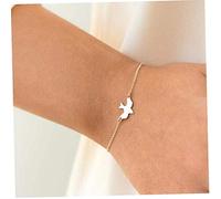 Casecover Pequeña Paloma de la Paz Pulsera Adultos Soar Flying Birds Encanto de la Pulsera Pulseras de Little Bird Swallow Lindo bebé Resumen Pulseras de Plata