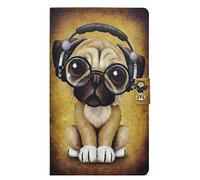 CaseFun Funda Samsung Galaxy Tab A 10.5 2018 Ultra Slim Cover de PU Cuero Smart Case Carcasa con Función del Soporte y Ranuras de Tarjetas para SM-T590 / SM-T595, Perro