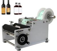 CASEGO Aplicador de Etiquetas semiautomático, máquina etiquetadora de Botellas Redondas para diámetro de Botella de 15 a 120 mm y Ancho de Etiqueta de 10 a 110 mm y Longitud