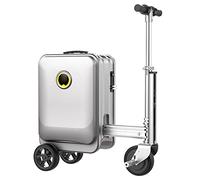 CASEGO Asa Inteligente para Equipaje eléctrico Operación con un Solo botón Se Puede Montar con candado Digital Se Puede Llevar en el avión Adecuado para Viajes de Negocios, etc. (Silver)