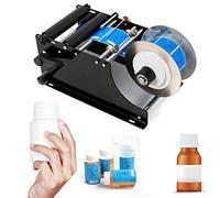 CASEGO Etiquetadora Manual, Etiquetadora Adhesiva de 3 Botellas Redondas, 30 Veces/min, Adecuada para latas, plástico, Vidrio y Botellas de Metal