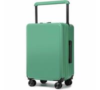 CASEGO La Maleta con Ruedas Ancha Aumenta la utilización del Espacio, diseño de Doble Frente, Simple y Moderno, Adecuada para múltiples escenarios (Green 24)