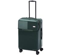 CASEGO Maleta de embarque de 20 Pulgadas, Bolsillo de Apertura Frontal, Rueda Universal, Carga Inteligente, conexión USB, Puerto de Viaje, Maleta con Ruedas Unisex (Green 24 Inch)