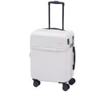 CASEGO Maleta de embarque de 20 Pulgadas, Bolsillo de Apertura Frontal, Rueda Universal, Carga Inteligente, conexión USB, Puerto de Viaje, Maleta con Ruedas Unisex (White 24 Inch)
