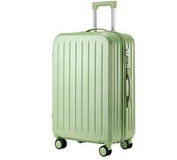 CASEGO Maleta de Gran Capacidad de 28 Pulgadas con portavasos Silencioso Rueda Universal Bloqueo de código Trolley retráctil Maleta Unisex (Green 20 Inch)