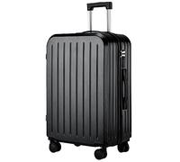 CASEGO Maleta de Gran Capacidad de 28 Pulgadas con portavasos Silencioso Rueda Universal Bloqueo de código Trolley retráctil Maleta Unisex (Black 26 Inch)