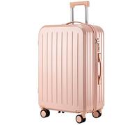 CASEGO Maleta de Gran Capacidad de 28 Pulgadas con portavasos Silencioso Rueda Universal Bloqueo de código Trolley retráctil Maleta Unisex (Pink 24 Inch)