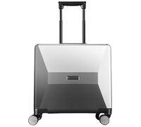 CASEGO Maleta Inteligente con desbloqueo de Huellas Dactilares, Rueda Universal silenciosa, Carga Solar, Puede abordar el avión, Cubierta de Carrito de Viaje de Negocios (Dark Gray 18 Inch)