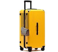 CASEGO Maleta Trolley de Gran Capacidad de 30 Pulgadas con 5 Ruedas, Frenos, Ruedas universales amortiguadoras, Maleta Multifuncional Engrosada (Yellow 22 Inch)