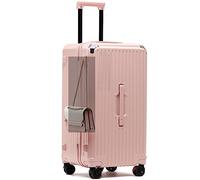 CASEGO Maleta Trolley de Gran Capacidad de 30 Pulgadas con 5 Ruedas, Frenos, Ruedas universales amortiguadoras, Maleta Multifuncional Engrosada (Pink 26 Inch)