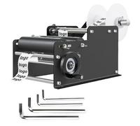 CASEGO Máquina etiquetadora de Botellas Manual, aplicador de Etiquetas Manual Máquina empaquetadora de Etiquetas de Botellas de Metal y Vidrio de plástico Pet Redonda alimenticios (Black)