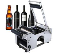 CASEGO Máquina etiquetadora de Etiquetas Adhesivas para Botellas, Botella de Botellas, 20-40 Piezas/min, diámetro Interior de la Etiqueta de 75 mm, Vidrio para Botellas