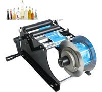 CASEGO Máquina etiquetadora Manual/semiautomática, etiquetado Redondo, Etiqueta Adhesiva para Botellas Redondas, aplicador de Etiquetas para Botellas Redondas