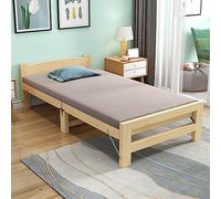CASEGO Marco de Cama Plegable de Madera Maciza Durable y Resistente a la corrosión Marco de Cama Plegable Simple de 1 Metro Adecuado para alquileres de Apartamentos pequeños, etc. (B 100cm)