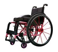 CASEGO Silla de Ruedas Deportiva Liviana - Apoyabrazos ergonómico y cómodo Reposapiernas oscilante Carga de 100 kg Plegable