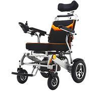 CASEGO Silla de Ruedas eléctrica Inteligente Batería de Larga duración Ligero Plegable Eléctrico de Cuatro Ruedas Scooter Familiar de Ocio para Ancianos (A)