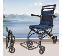 CASEGO Silla de Ruedas Plegable Liviana Silla de Transporte portátil de Aluminio para abordar y Viajar tracción súper Liviana para Uso multipropósito (2)