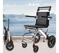 CASEGO Silla de Ruedas Plegable Liviana Silla de Transporte portátil de Aluminio para abordar y Viajar tracción súper Liviana para Uso multipropósito (7)