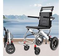 CASEGO Silla de Ruedas Plegable Liviana Silla de Transporte portátil de Aluminio para abordar y Viajar tracción súper Liviana para Uso multipropósito (5)