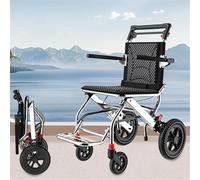 CASEGO Sillas de Ruedas Ligeras genéricas para Adultos, Silla de Ruedas Plegable súper Ligera, Silla de Transporte portátil de Aluminio, embarque, Viaje (5)