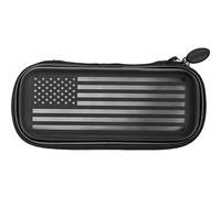Casemaster Sentry - Funda Delgada de EVA para Dardos de Acero y Punta Suave, Capacidad para 6 Dardos y Cuenta con Almacenamiento Integrado para vuelos, Puntas y Ejes, Bandera Estadounidense, Bandera,