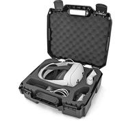CASEMATIX Funda de viaje compatible con Meta Quest 3 Elite Strap Bundle y Oculus Quest VR Gaming Headset & Accesorios, carcasa resistente a los impactos y espuma absorbente de golpes de corte de