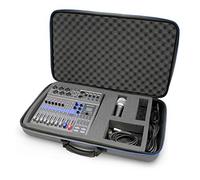 CASEMATIX Funda para mezclador de audio para interfaces de controlador de 19 x 12.5 x 3 pulgadas, micrófonos, cables XLR para Behringer, Yamaha, Mackie Mix, Soundcraft, Allen & Health, Presonus y más