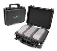 CASEMATIX Funda para tarjetas graduadas Pro Edition compatible con 100 tarjetas coleccionables deportivas graduadas BGS PSA, caja de tarjetas coleccionables de losa clasificada impermeable con caja de