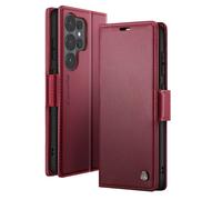 CaseMe, Funda Cartera para Galaxy S26 Ultra Anti-RFID Efecto Cuero Brillante