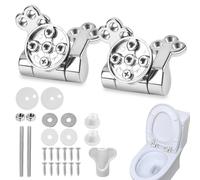 Casenly Bisagras Tapa WC, 1 Par Kit de Bisagras Tapa WC Bisagras Asientos de Inodoro de Aleación de Zinc bisagra de repuestoBisagras para asiento de inodoro para asiento de inodoro