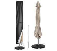 Casenly Fundas para Sombrilla Jardin, Funda Parasol Impermeable con Varilla, Tela Oxford 210D Funda Sombrilla Terraza Exterior, Funda Sombrilla Playa Resistente al Polvo, Antirayos-UV, 249x57/57cm