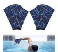 Casenly Guantes de Natación Palmeados, Guantes Acuáticos Medio Corte, Guantes de Entrenamiento de Natación con Muñequera, Manoplas Natacion Buceo Surf para Protección Hombres Mujeres Adultos