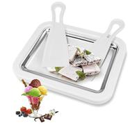 Casenly Heladera Instantánea, Fabricante Helados con 2 Espátulas, Helado Roller Maker Pan Máquina para Hacer Helados Máquina de Yogur Helado, Ice Cream Rolls Maker Machine para Gelato Sorbete Yogur