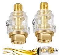 Casenly Mini Lubricador De Línea, 2 Piezas Mini Lubricador De Engrasador, Lubricador Automático De Lubricante De Aire De 1/4" BSP para Tubos de Herramientas Neumáticas y de Compresor de Aire