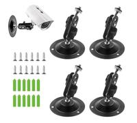 Casenly Soporte de Pared para Cámara, 4 Piezas Soporte Camara Vigilancia, 360° Ajustables Soporte de Montaje en Pared de Cámara de Vigilancia, Soportes de Techo de Pared para Interiores y Exteriores