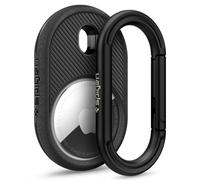 Caseology by Spigen Vault Funda AirTag Compatible para AirTag 2 (2026) / AirTag (2021), Llavero AirTag - Negro Mate