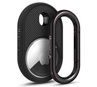 Caseology by Spigen Vault Funda Airtag Compatible para AirTag, Llavero Airtag - Negro Mate