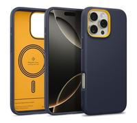 Caseology Nano Pop mag para iPhone 16 Pro Funda [Magnética] Military Grade Drop Protection con Patrones de Agarre Lateral Funda iPhone 16 Pro - Blueberry Navy