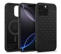 Caseology Parallax mag Funda para iPhone 16 Pro MAX [Diseño Ergonómico 3D Hexa Cube] Funda Magnética con Protección Militar contra Caídas para iPhone 16 Pro MAX - Matte Black