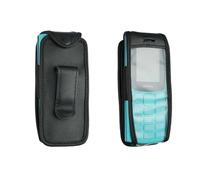 caseroxx Bolsa de Cuero con Clip para el cinturón Compatible con Nokia 105 2G (2023) / 106 2G (2023) de Cuero Real, Bolsa con Clip para cinturón y Ventana en Negro