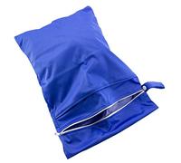 caseroxx Bolsa de pañales/Bolsa húmeda/Bolsa de pañales con cremallera Tamaño premium 2-Pocket, bolsa de playa para bebés Wet Bag/Bolso de pañales azul