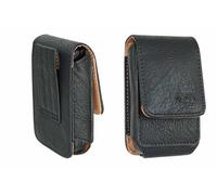 caseroxx Bolso al Aire Libre para SPC Stella 2, Negro | Funda outdoor resistente para un uso exigente en movimiento, de de cuero real