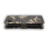 caseroxx Bookstyle-Case para Cat S41 en camuflaje fabricado con cuero artificial