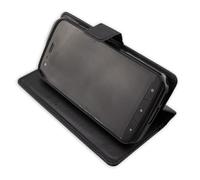 caseroxx Bookstyle-Case para Cat S61 en negro fabricado con cuero artificial